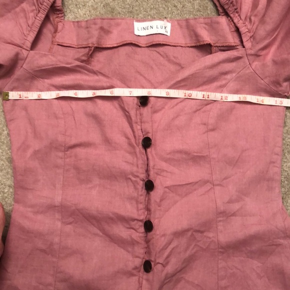 Linen Lux Pink Dress - Picture 11 of 14